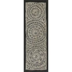 Black Godna Unity,'Signed Godna Madhubani Painting in Black and White'