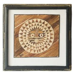 Dakar Mask III,'Natural Fiber Dakar Mask Wall Art Handcrafted in Ghana'