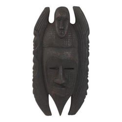 Akan wood mask, 'Counsel'