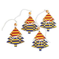 Forest Party,'Set of 4 Handcrafted Eco-Friendly Tree-Shaped Ornaments'