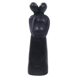 Our Baby,'Hand Carved Suar Wood Statuette of Couple and Baby'