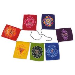 Old Chakra,'Hand-Painted Batik Rayon Bunting'