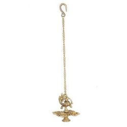 Peacock Glow,'Hanging Brass Peacock-Themed Decorative Accent'