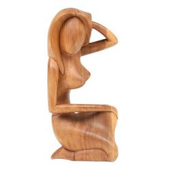 Sensuality,'Hand Crafted Female Nude Wood Sculpture'