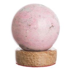 Rhodonite sphere, 'Refinement' - Rhodonite Sphere Sculpture from Peru
