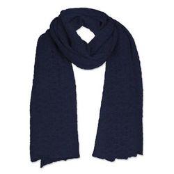 Midnight Blue Gossamer,'Textured 100% Baby Alpaca Scarf in Navy from Peru'
