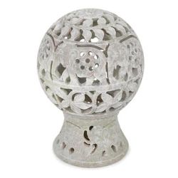 'Elephant Parade' - India Hand Carved Soapstone Candle Holder