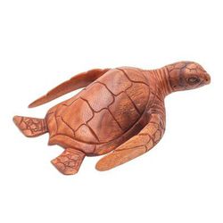 Elegant Sea Turtle,'Artisan Hand Carved Sea Turtle Sculpture'