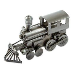 Rustic Locomotive,'Rustic Locomotive Recycled Metal Sculpture'