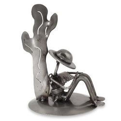 Upcycled auto part sculpture, 'Rustic Relaxation'