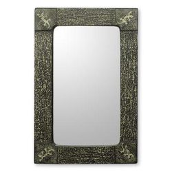 Vintage Gecko,'Handcrafted African Lizard Theme Wall Mirror'