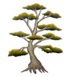 Steel wall art, 'Sunny Bonsai'