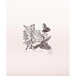 Pure Life,'Limited Edition Lino Block Print'