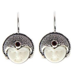 Garnet drop earrings, 'Royal Lady'