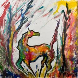 Mystic Horse,'Original Abstract Horse Painting'