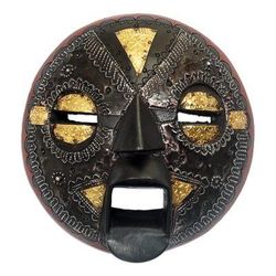 Ghanaian wood mask, 'Beautiful Soul' - Hand Crafted African Wood Mask