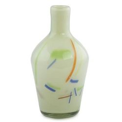 Blown glass vase, 'Carousel' - Unique Handblown Glass Recycled Vase