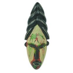 African mask, 'Cheerful Giraffe'