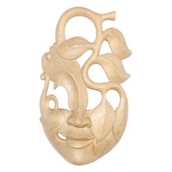 Surreal Beauty,'Hand Crafted Wood Mask'