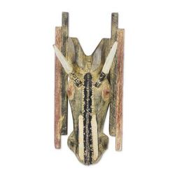 Rustic Horse,'Rustic African Wood Horse Mask from Ghana'