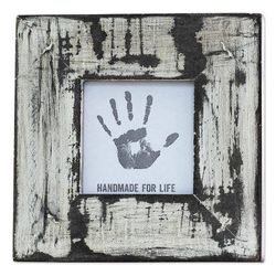 Rustic White,'White Distressed Square Photo Frame (3x3) from India'
