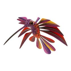 Purple Hummingbird,'Oaxacan Hummingbird Sculpture'