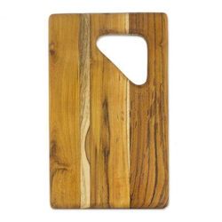 Sophisticated Bartender,'Teak Wood Charcuterie Board with a Handle from Guatemala'