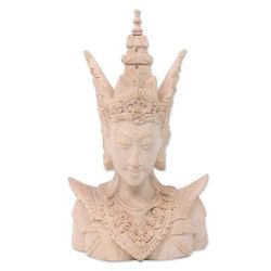 Wood sculpture, 'Rama'