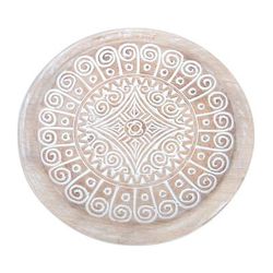 'Hand-Carved Geometric Albesia Wood Wall Accent from Bali'