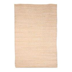 Diamond Subtlety,'Buff and Ivory Recycled Cotton Area Rug from India (3x4.5)'