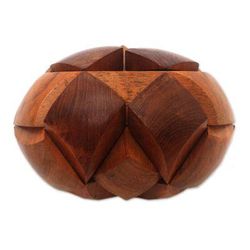Magical Illusion,'Handcarved Teak Wood Puzzle from Java'