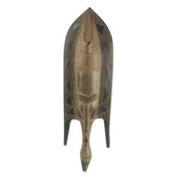 African wood mask, 'Fish Man'