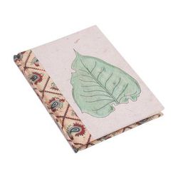 Floating Leaf,'Handcrafted Leaf-Themed Paper Journal from India'