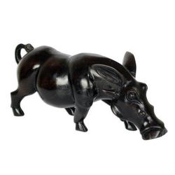 Bush Pig,'Ebony Wood Pig Sculpture from Ghana'