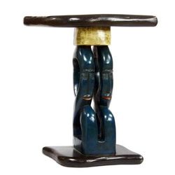 Happy Family,'Family-Themed Wood Accent Table from Ghana'