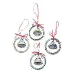 'Recycled Magazine Bell-Shaped Holiday Ornaments (Set of 4)'
