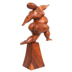 Wood sculpture, 'Be Happy' - Wood Sculpture from Indonesia