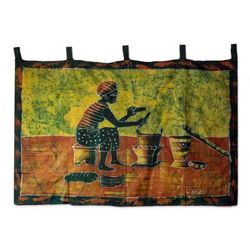 Batik wall hanging, 'Fufui Beih'