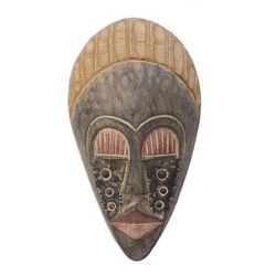 Akan wood mask, 'Bold Courage' - Akan Wood Mask