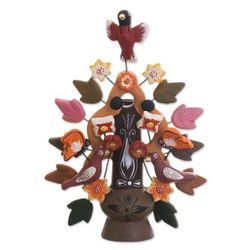 Ceramic candleholder, 'Tree of Life'