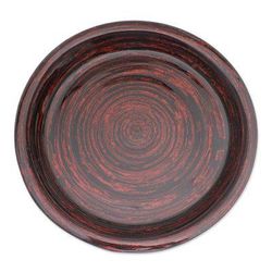 Energy Vortex,'Unique Handcrafted Lacquered Bamboo Decorative Plate'