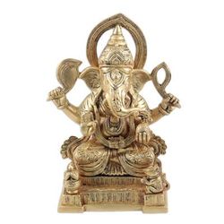 Sublime Ganesha,'Brass Sculpture of Hindu God Ganesha Handcrafted in India'