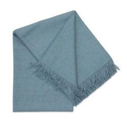 Blissful Dream in Aqua,'100% Baby Alpaca Throw Blanket in Solid Aqua from Peru'