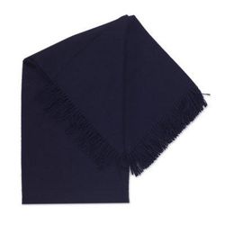 Blissful Dream in Midnight,'100% Baby Alpaca Throw Blanket in Solid Midnight from Peru'