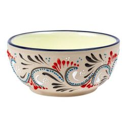 Mexican Fantasy,'Colorful Ceramic Serving Bowl from Mexico'
