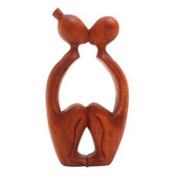 Young Lovers,'Romantic Wood Sculpture'