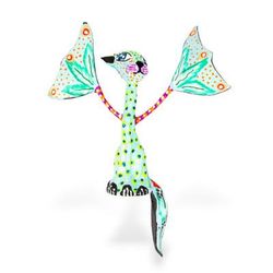 Fanciful Cat,'Handmade Papier Mache Cat Alebrije'