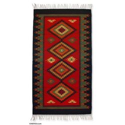 Paths of Life,'Zapotec Rug (3x5)'