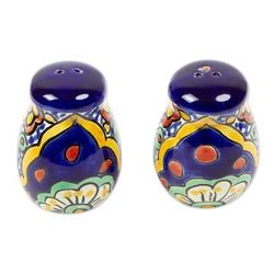 Hidalgo Fiesta,'Multicolored Ceramic Salt and Pepper Set (Pair)'