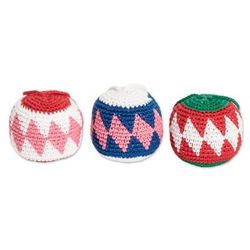 'Set of 3 Hand-Knit Cotton Crocheted Ornaments from Guatemala'